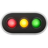 Horizontal Traffic Light Emoji, Apple style