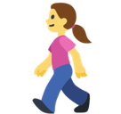 Woman Walking Emoji, Facebook style