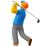 Man Golfing Emoji, Apple style