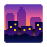 Cityscape At Dusk Emoji, Google style