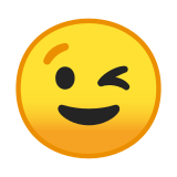 Winking Face Emoji, Google style