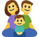 Family: Man, Woman, Boy Emoji, Facebook style