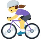 Woman Biking Emoji, Facebook style