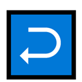 Right Arrow Curving Left Emoji, Microsoft style