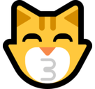 Kissing Cat Face Emoji, Microsoft style