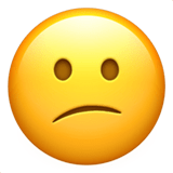 Confused Face Emoji, Apple style
