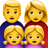 Family: Man, Woman, Girl, Girl Emoji, Apple style