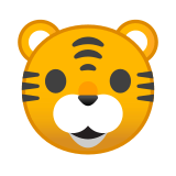 Tiger Face Emoji, Google style