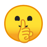 Shushing Face Emoji, Google style