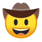 Cowboy Hat Face Emoji, Google style