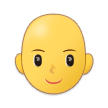 Woman: Bald Emoji, Samsung style