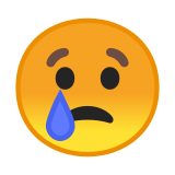 Crying Face Emoji, Google style