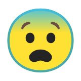 Fearful Face Emoji, Google style