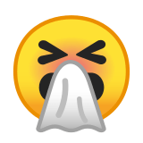 Sneezing Face Emoji, Google style