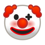 Clown Face Emoji, Google style