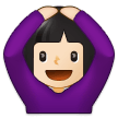 Woman Gesturing Ok Emoji with Light Skin Tone, Samsung style