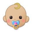 Baby Emoji with Medium-Light Skin Tone, Samsung style