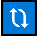 Clockwise Vertical Arrows Emoji, Microsoft style