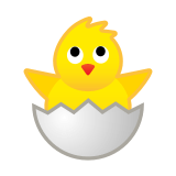 Hatching Chick Emoji, Google style