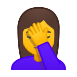 Person Facepalming Emoji, Google style