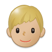 Boy Emoji with Medium-Light Skin Tone, Samsung style