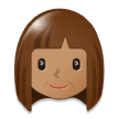 Woman Emoji with Medium Skin Tone, Samsung style