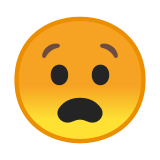 Anguished Face Emoji, Google style