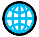 Globe with Meridians Emoji, Microsoft style