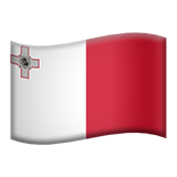 Flag: Malta Emoji, Apple style