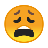 Weary Face Emoji, Google style