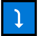 Right Arrow Curving Down Emoji, Microsoft style