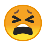 Tired Face Emoji, Google style
