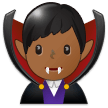 Man Vampire Emoji with Medium-Dark Skin Tone, Samsung style