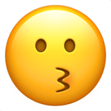 Kissing Face Emoji, Apple style