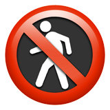 No Pedestrians Emoji, Apple style