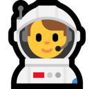 Man Astronaut Emoji, Microsoft style