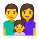 Family: Man, Woman, Girl Emoji, Google style