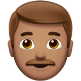 Man Emoji with Medium Skin Tone, Apple style