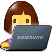 Woman Technologist Emoji, Samsung style
