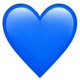 Blue Heart Emoji, Apple style