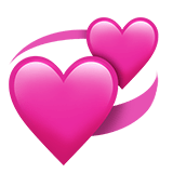 Revolving Hearts Emoji, Apple style
