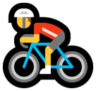 Man Biking Emoji, Microsoft style