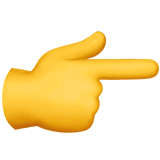 Pointing Finger Emoji, Apple style