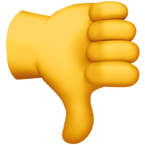 Thumbs Down Emoji, Apple style