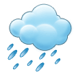 Cloud with Rain Emoji, Samsung style