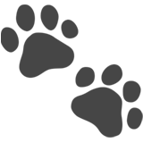 Paw Prints Emoji, Apple style