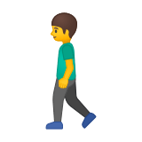 Person Walking Emoji, Google style