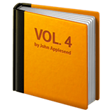 Orange Book Emoji, Apple style
