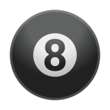 Pool 8 Ball Emoji, Google style