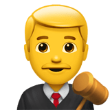 Man Judge Emoji, Apple style